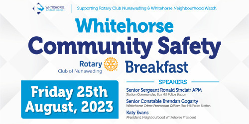 2023 Rotary Breakfast in partnership with Nunawading Rotary Club